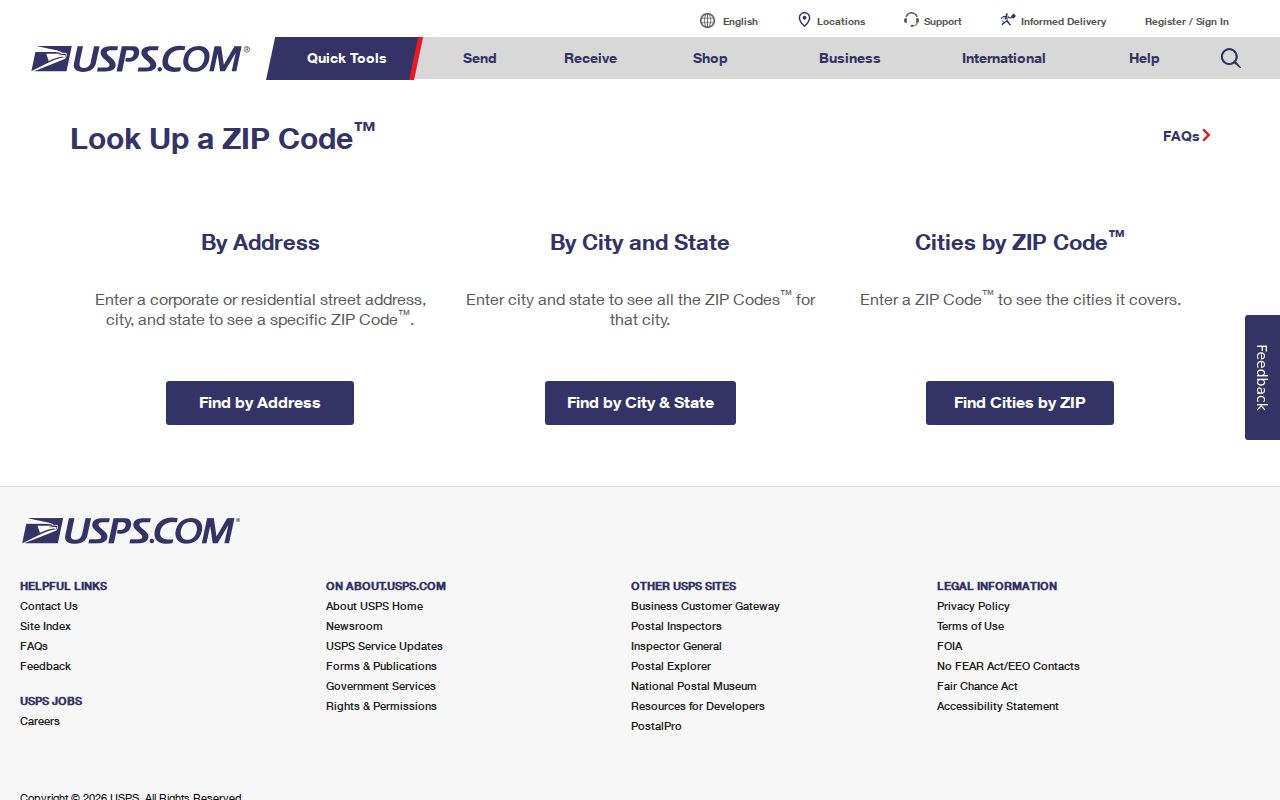Jefferson City ZIP verification through USPS address lookup